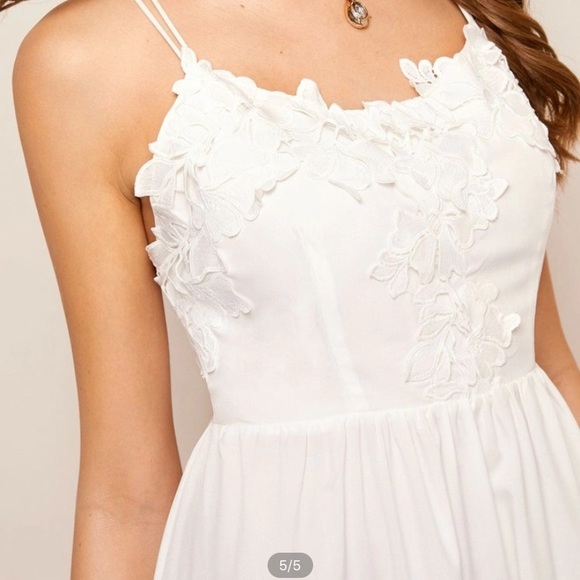 COPY - NWT BOHO Contrast lace Cami dress, lace dress, blue dress, midi dress, - Picture 2 of 5